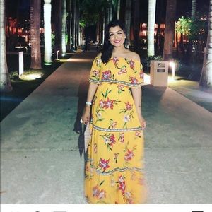 Lulus off the shoulder maxi dress